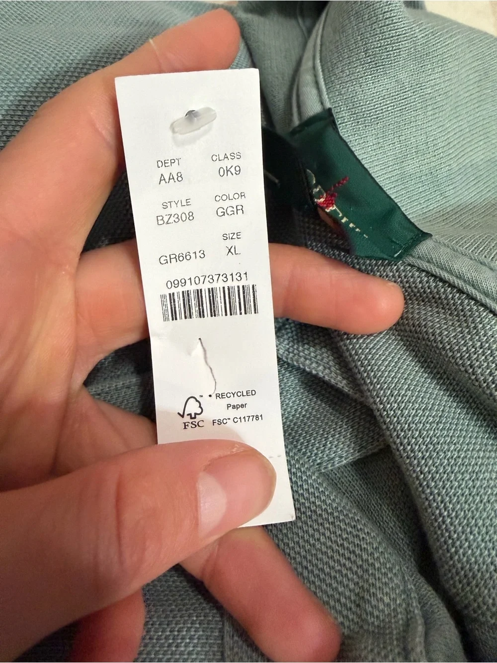 J crew Washed piqué polo shirt Graffiti Green